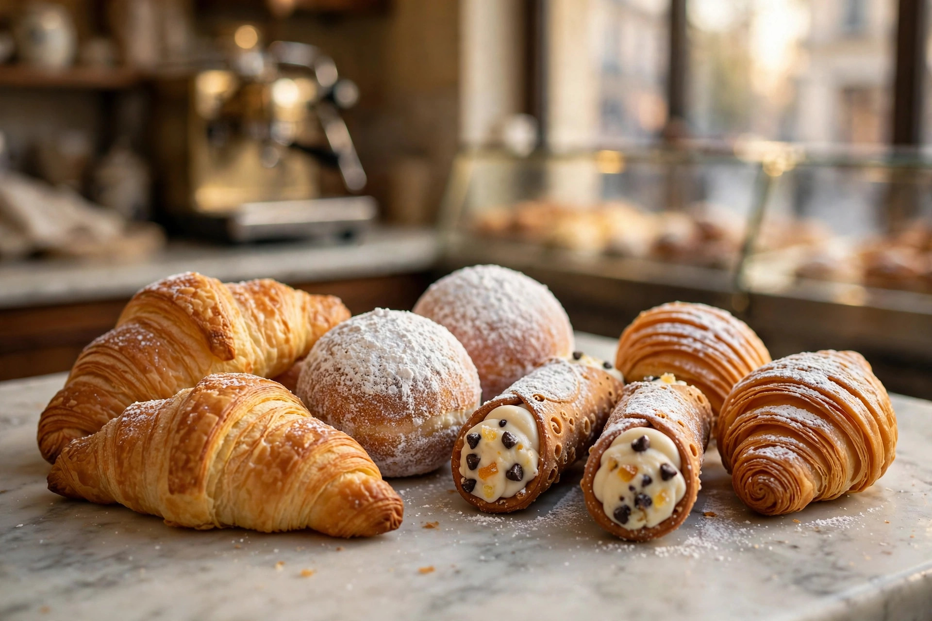 Italian pastries at Zibetto Espresso Bar